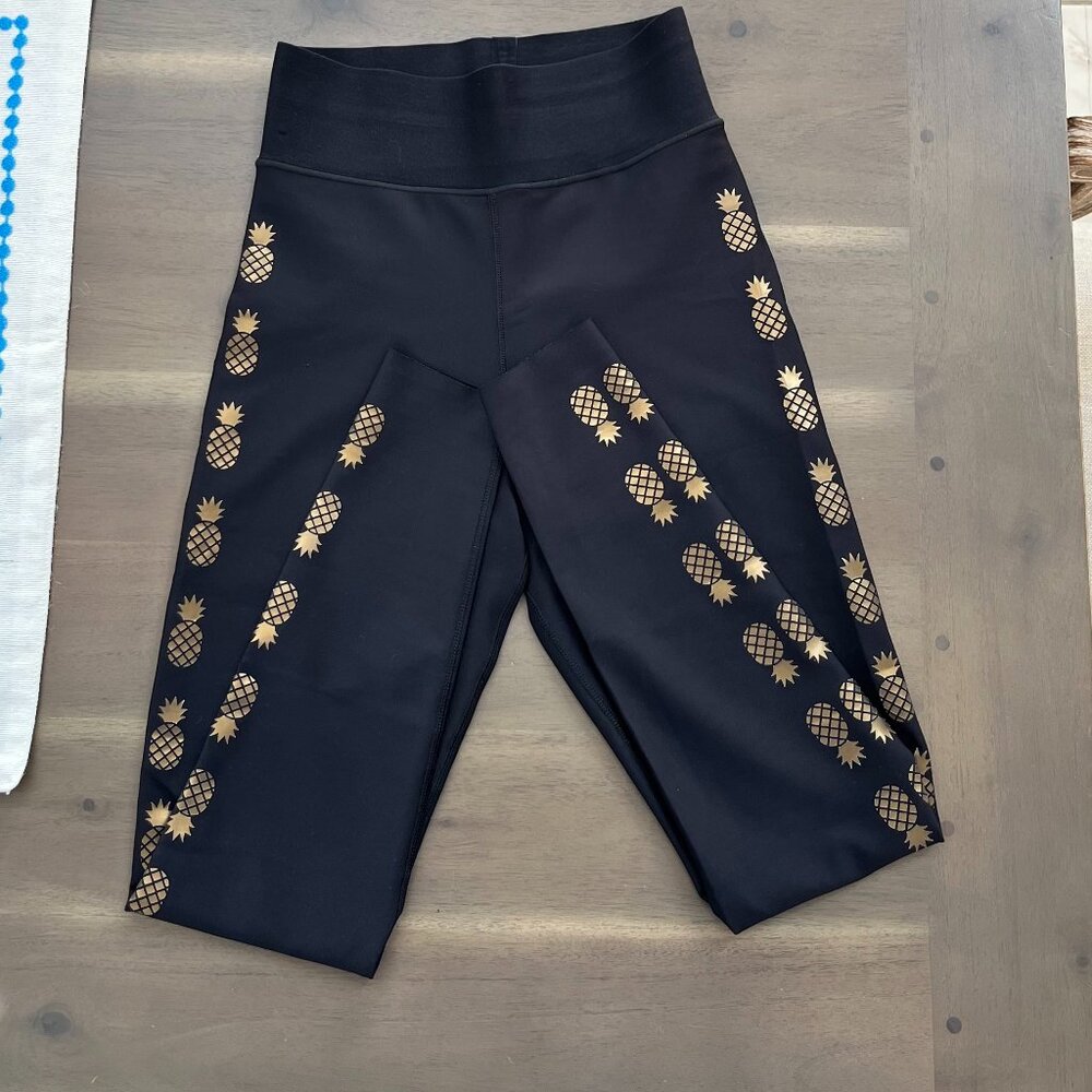 Ultracor Womens Ultra Pineapple High Flash Leggings  Size Small